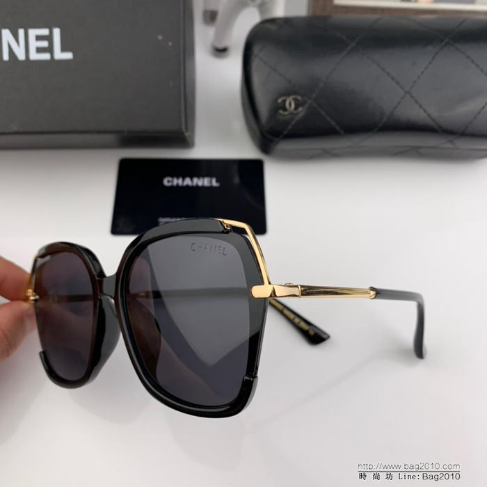 CHANEL香奈兒 2019新款 專櫃同款 寶麗來樹脂偏光鏡片 時尚百搭 女款太陽鏡 3428  lly1619